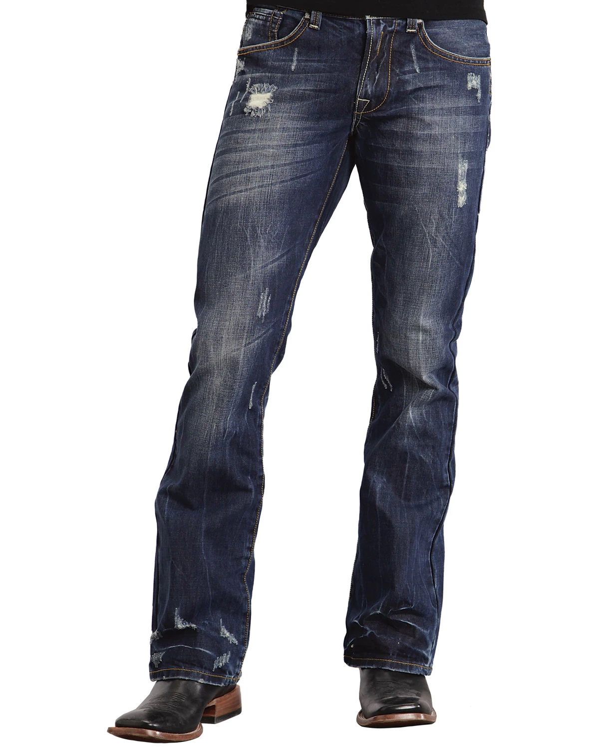 Stetson Rock Fit X Stitched Jeans - Big & Tall - Image 3
