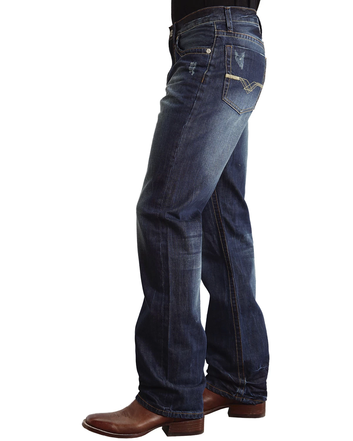 Stetson Modern Fit "V" Stitched Jeans - Big & Tall - Image 2