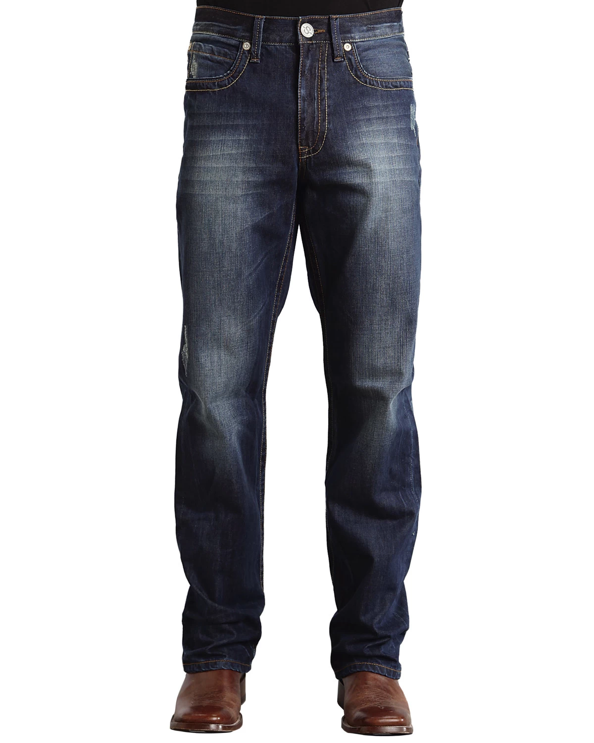 Stetson Modern Fit "V" Stitched Jeans - Big & Tall - Image 3