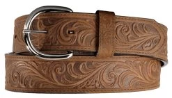 Justin Western Hand Tooled Leather Belt