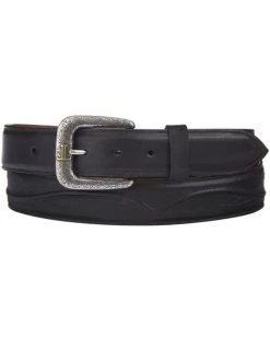 Lucchese Men's Black Calf Leather Seville Stitch Belt