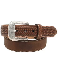 Ariat Men's Basket Weave Studded Tab Belt