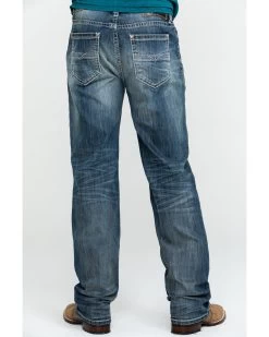 Rock & Roll Denim Men's Reflex Double Barrel Vintage Stretch Relaxed Straight Jeans