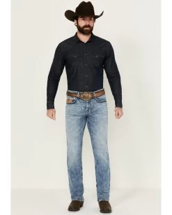 Cody James Core Men's Clover Leaf Light Wash Stretch Slim Straight Jeans