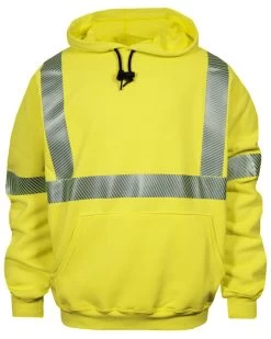 National Safety Apparel Men's Hi-Vis FR VizableType R Class 3 Base Layer Work Sweatshirt - Tall