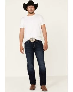 Rock 47 By Wrangler Men's Boogie Woogie Dark Stretch Slim Straight Jeans