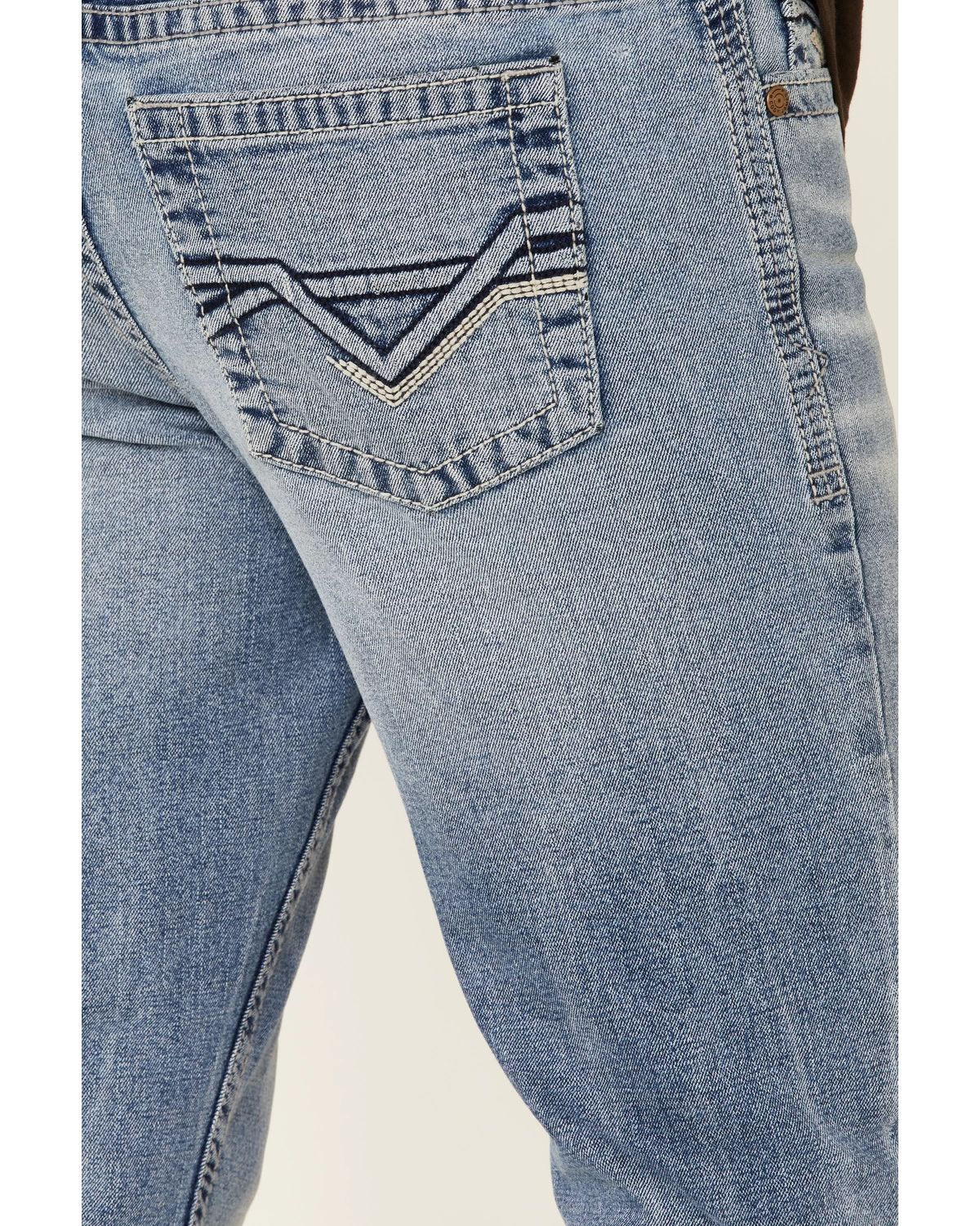 Cody James Men's Flash Light-Wash Slim Bootcut Jeans - Image 4