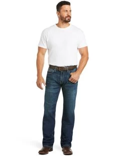 Ariat Men's M4 Ford Bragg Dark Stretch Relaxed Bootcut Jeans