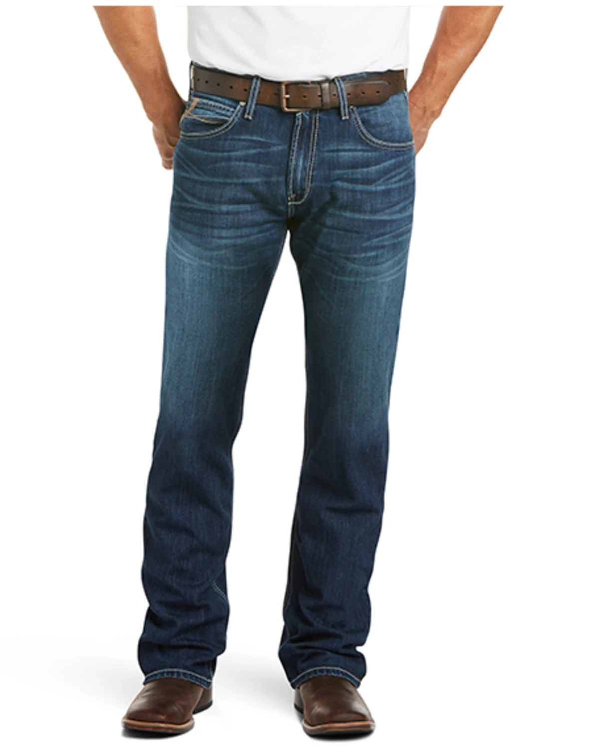 Ariat Men's M4 Ford Bragg Dark Stretch Relaxed Bootcut Jeans - Image 2