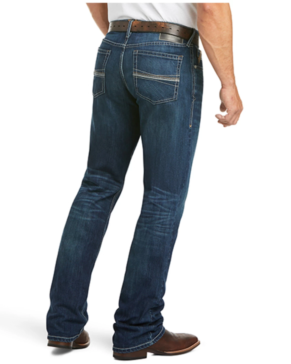Ariat Men's M4 Ford Bragg Dark Stretch Relaxed Bootcut Jeans - Image 3