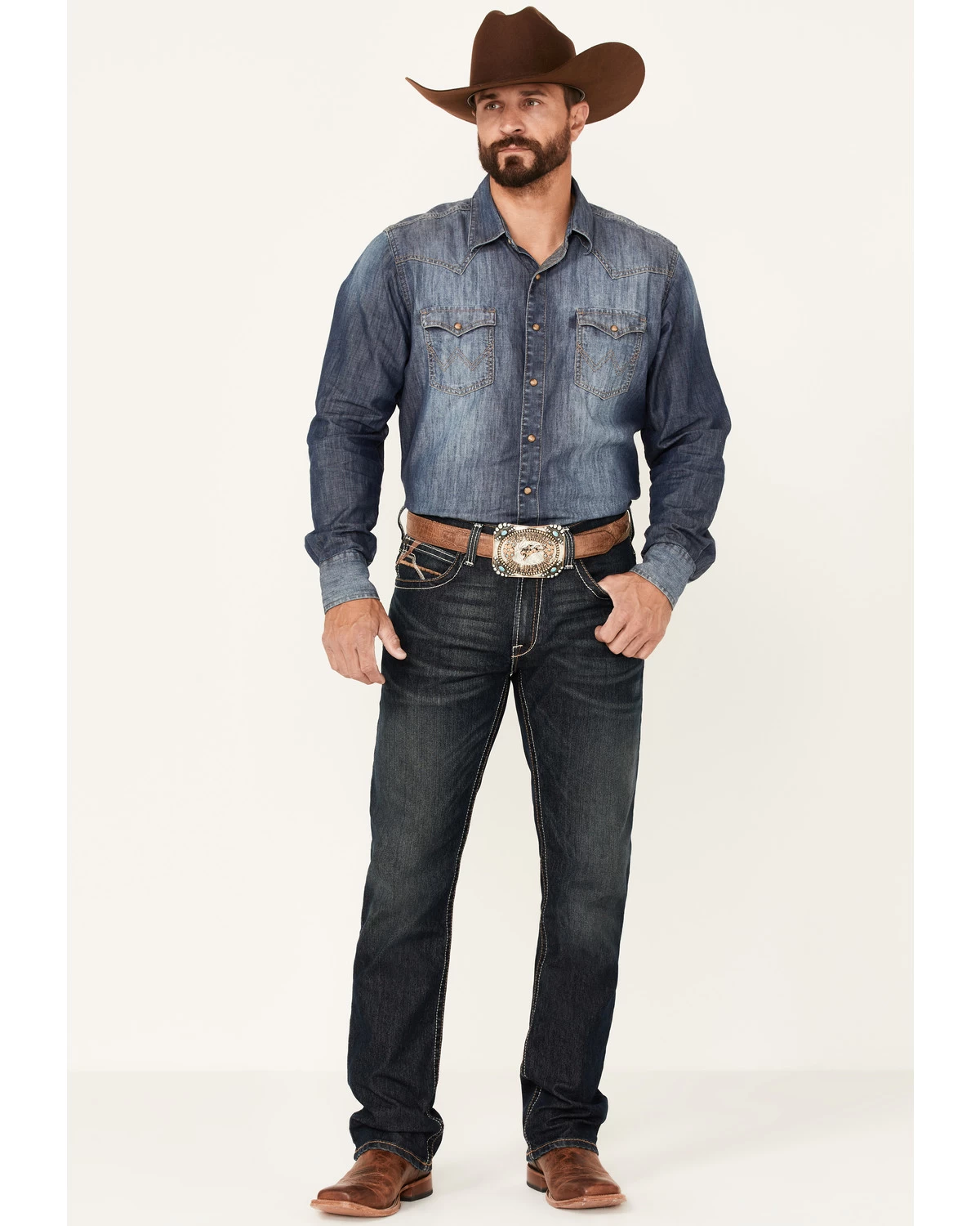 Ariat Men's M4 Cobalt Dark Wash Stretch Relaxed Straight Jeans