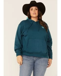 Ariat Women's Eurasian R.E.A.L Arm Logo Graphic Hoodie - Plus