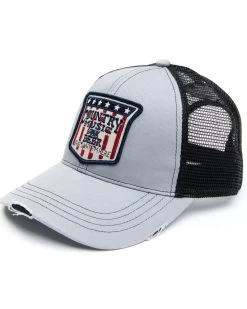 Moonshine Spirit Men's Country Music & Beer Flag Patch Mesh-Back Ball Cap