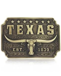 Montana Silversmiths Men's Classic Texas Longhorn Buckle