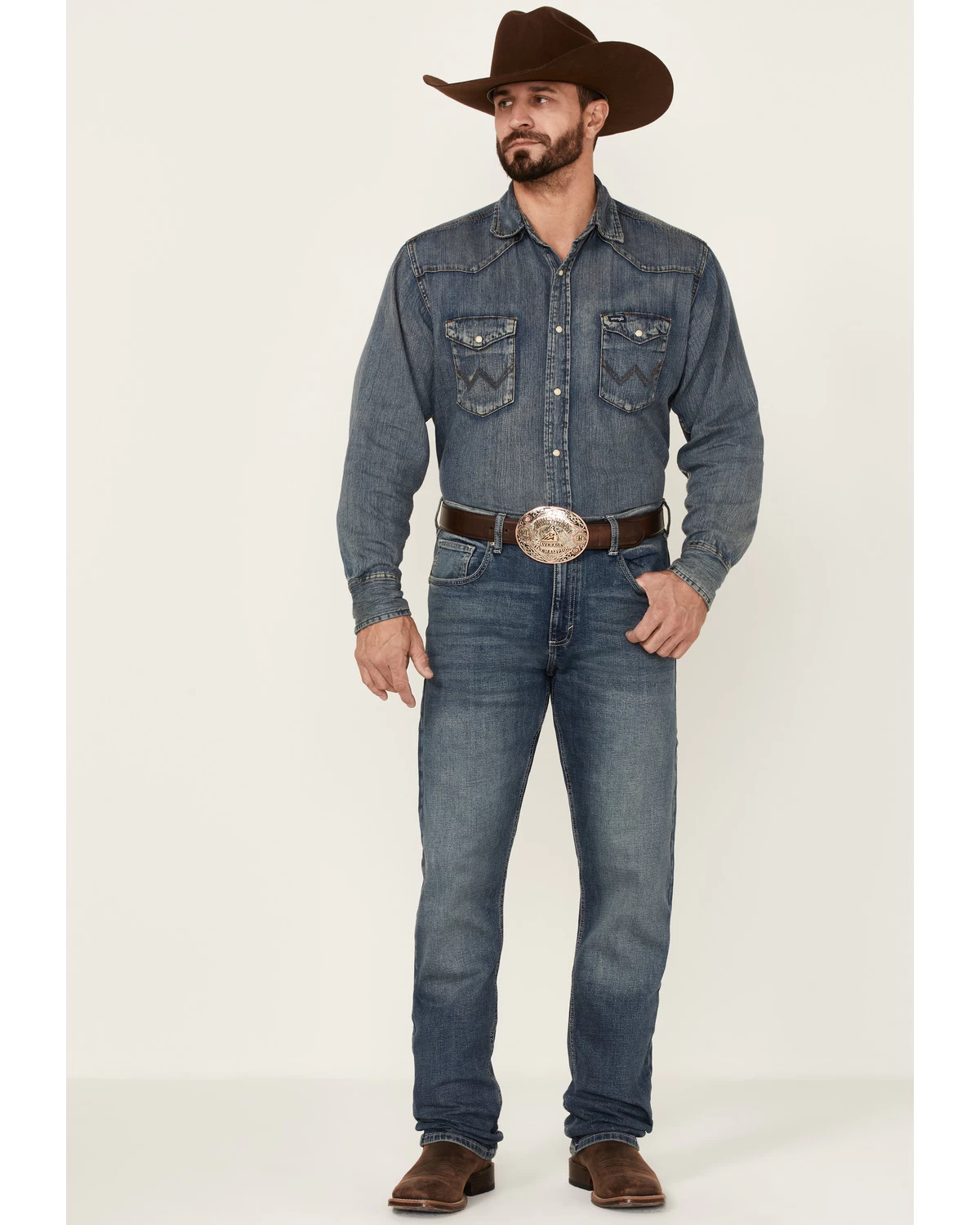 Wrangler 20X Men's No.44 Ember Dark Wash Stretch Slim Straight Jeans