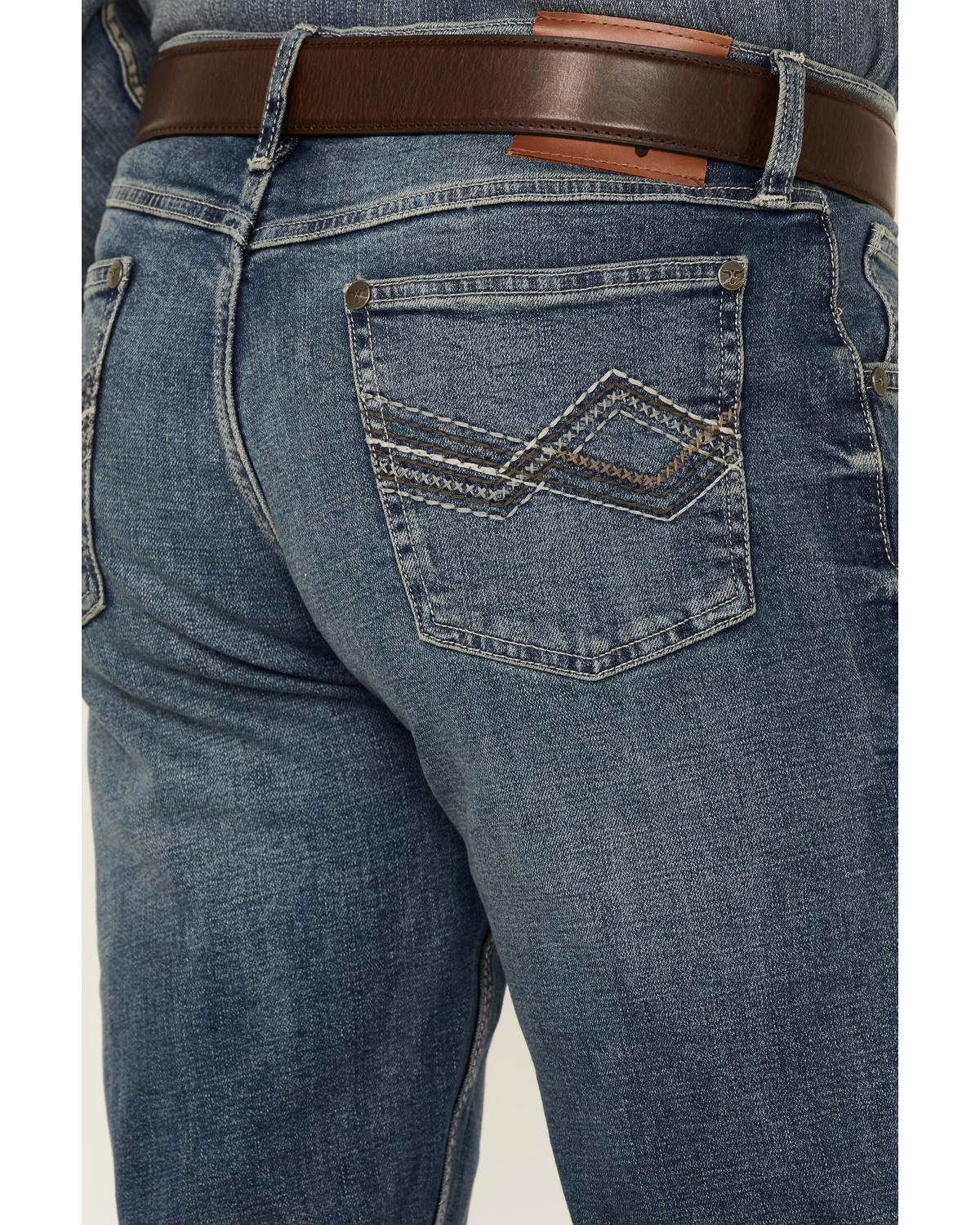 Wrangler 20X Men's No.44 Ember Dark Wash Stretch Slim Straight Jeans - Image 4