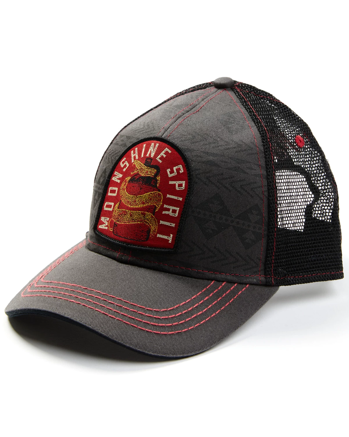 Moonshine Spirit Men's Southwestern Snake Frame Patch Mesh-Back Ball Cap