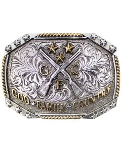 Cody James Men's God, Family, Country Belt Buckle