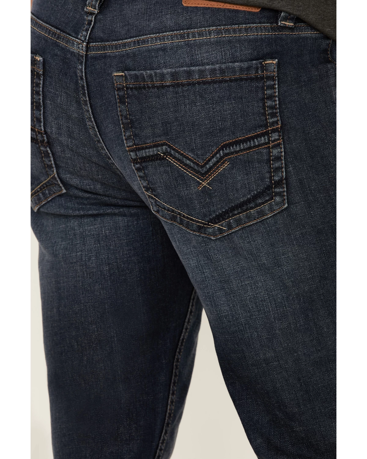 Moonshine Spirit Men's Winchester Dark Wash Stackable Stretch Straight Leg Jeans - Image 3