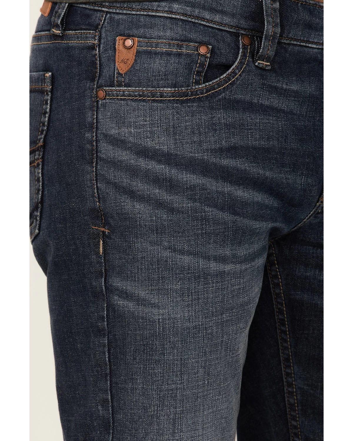 Moonshine Spirit Men's Winchester Dark Wash Stackable Stretch Straight Leg Jeans - Image 4