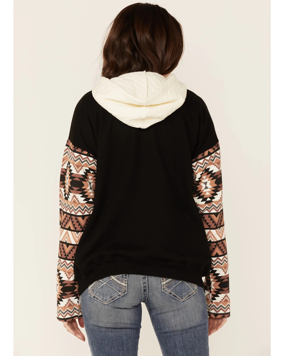 Paramount Network's Yellowstone Women's Mauve Southwestern Sleeve Hoodie Pullover - Image 3