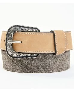 Cody James Men's 2-Tone Hair-On Billet Western Belt
