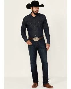 Kimes Ranch Men's Roger Dark Wash Stretch Slim Bootcut Jeans