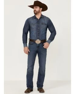 RANK 45 Men's Shotgun Wash Stackable Slim Straight Stretch Performance Jeans