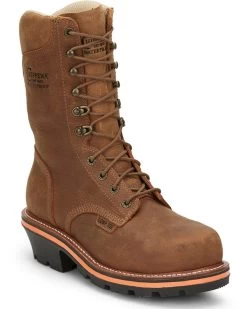 Chippewa Men's Thunderstruck 10" Waterproof Insulated Lace-Up Work Logger Boot - Nano Composite Toe