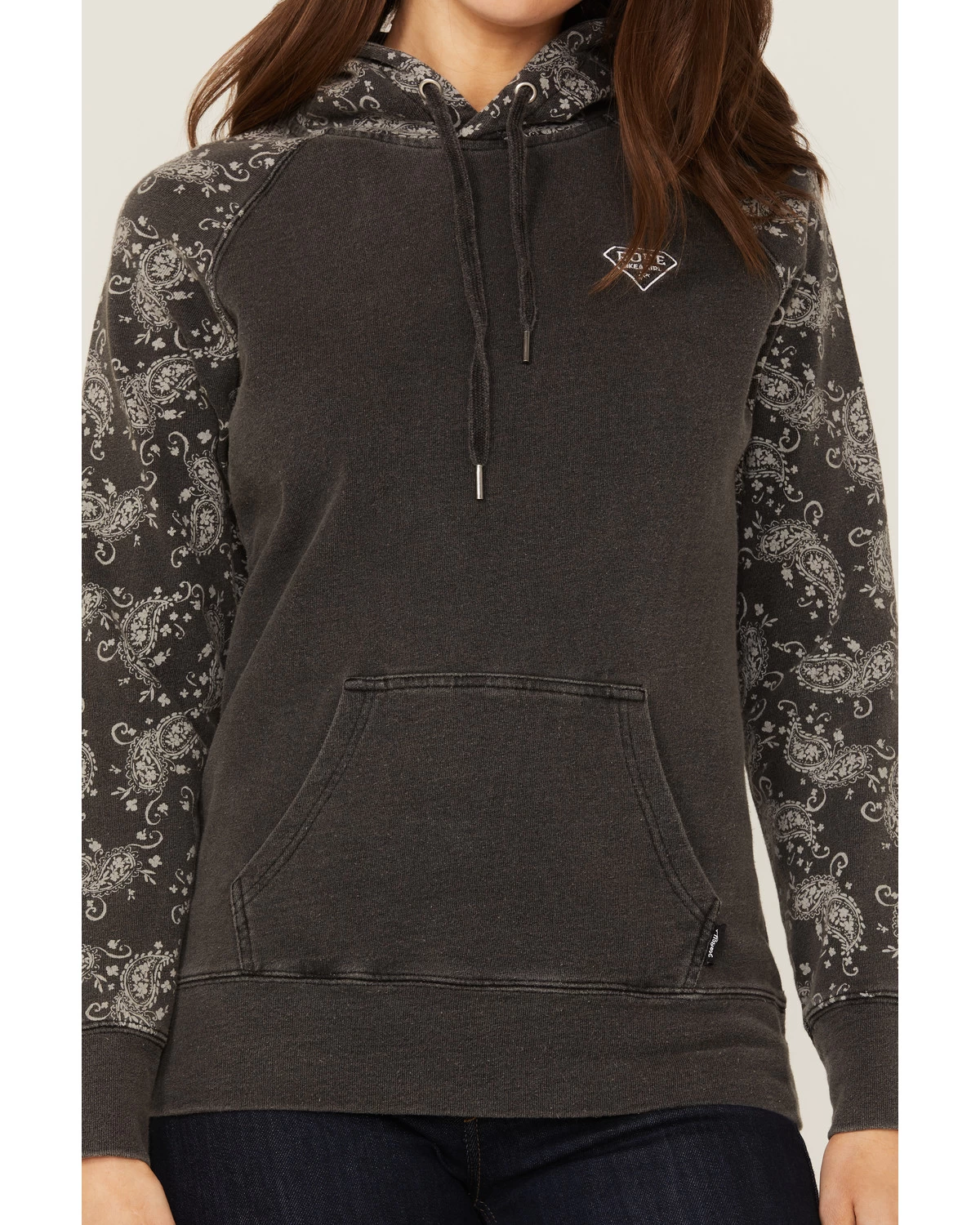 Hooey Women's Rope Like A Girl Bandana Print Pullover Hoodie Sweatshirt - Image 3