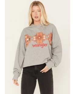 Wrangler Retro Women's Southwestern Print Cropped Hoodie