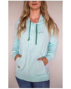 Kimes Ranch Women's Pique Sunrise Logo Hooded Pullover