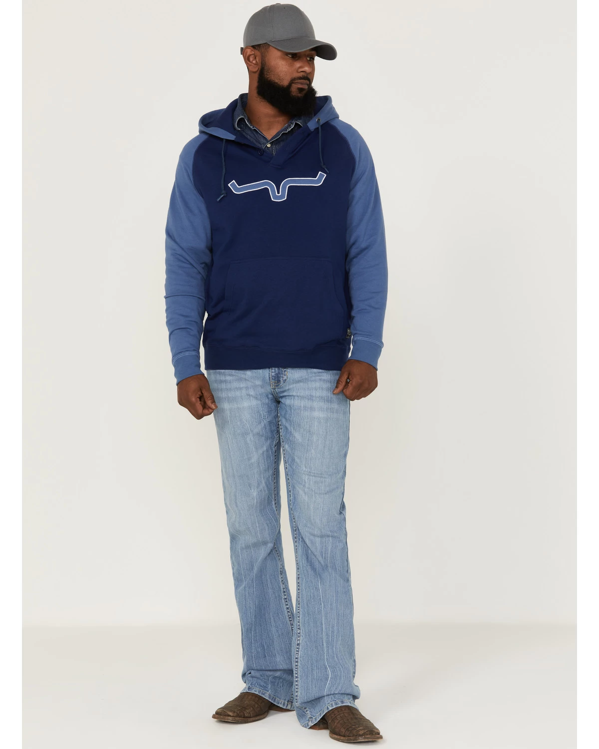 Kimes Ranch Men's Burn Off Horns Logo Hooded Sweatshirt - Image 2