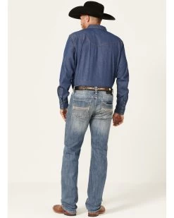 Rock & Roll Denim Men's Pistol Light Wash Reflex Stretch Stackable Bootcut Jeans