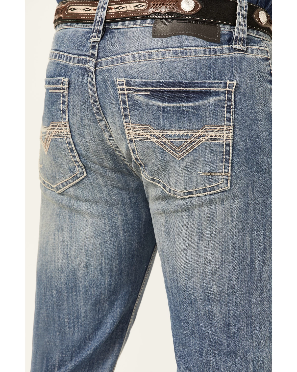 Rock & Roll Denim Men's Pistol Light Wash Reflex Stretch Stackable Bootcut Jeans - Image 2