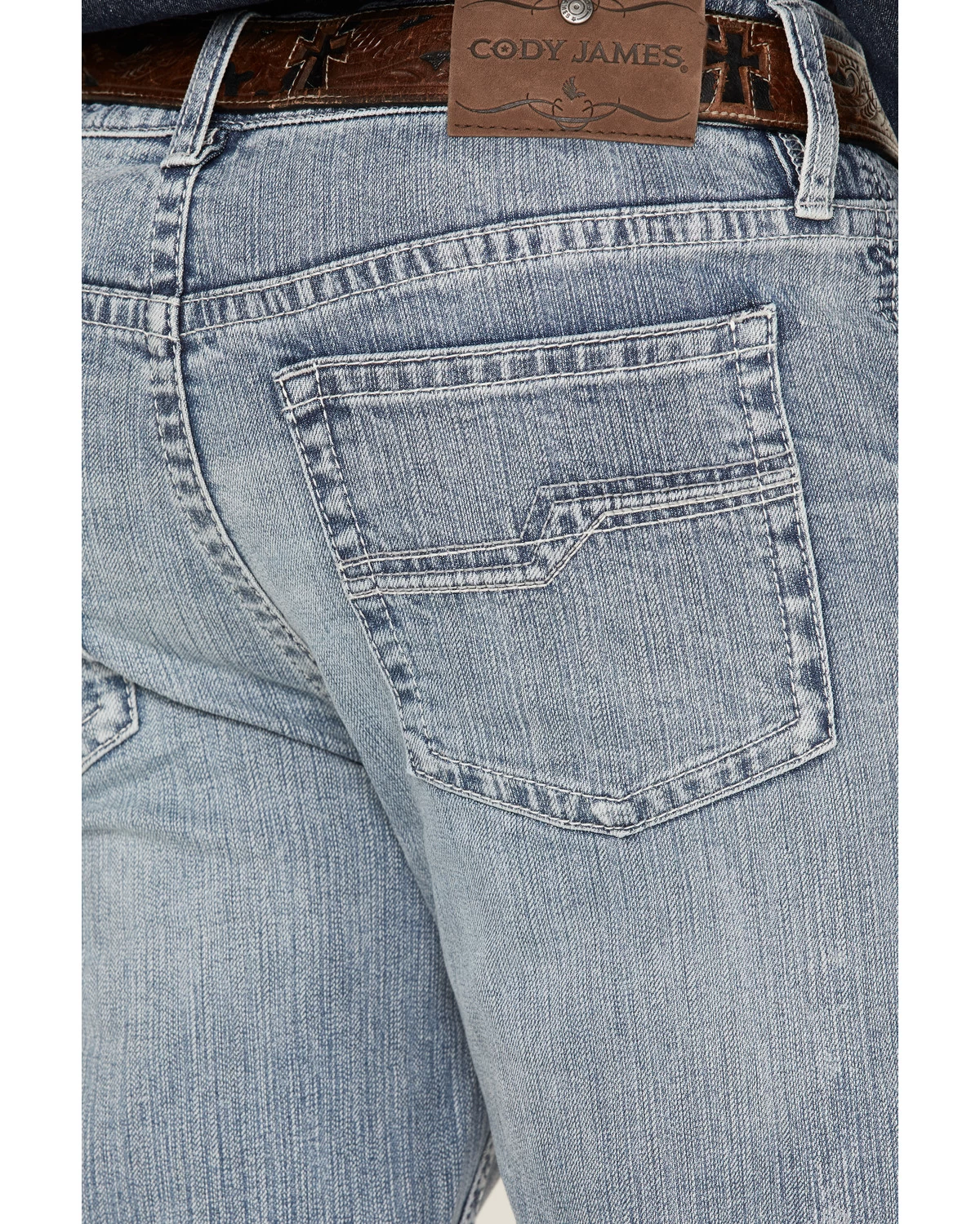 Cody James Men's Walker Light Wash Slim Straight Stretch Jeans - Image 4
