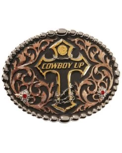 Montana Silversmiths Cowboy Up Cross Buckle